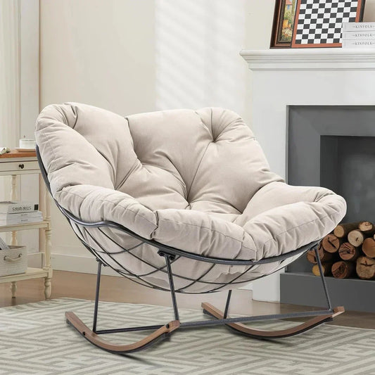 2-in-1 Ergonomic Recliner – Combines Smooth Rocking Motion with Zero-Gravity Lounging & Plush Comfort