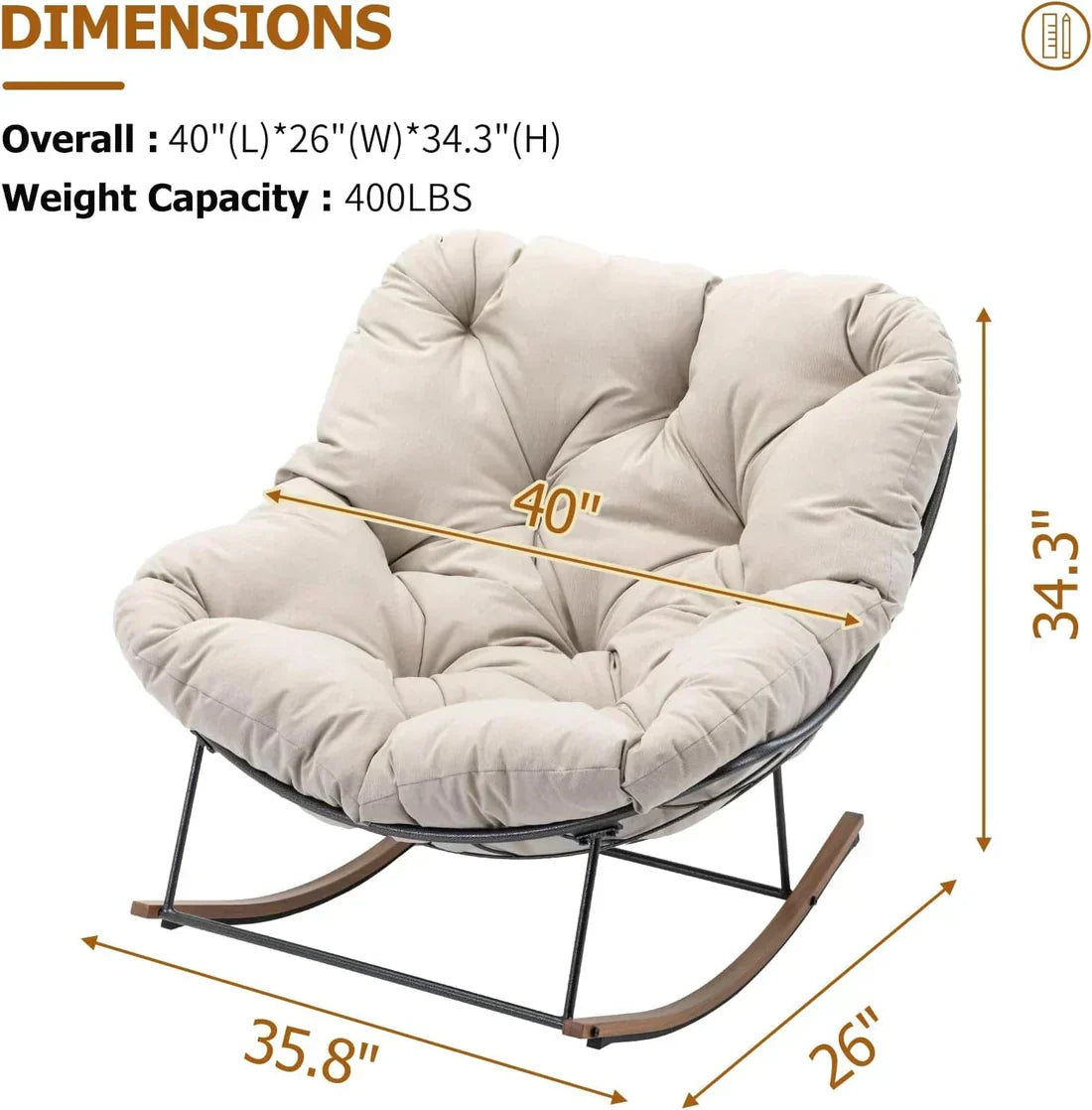 2-in-1 Ergonomic Recliner – Combines Smooth Rocking Motion with Zero-Gravity Lounging & Plush Comfort
