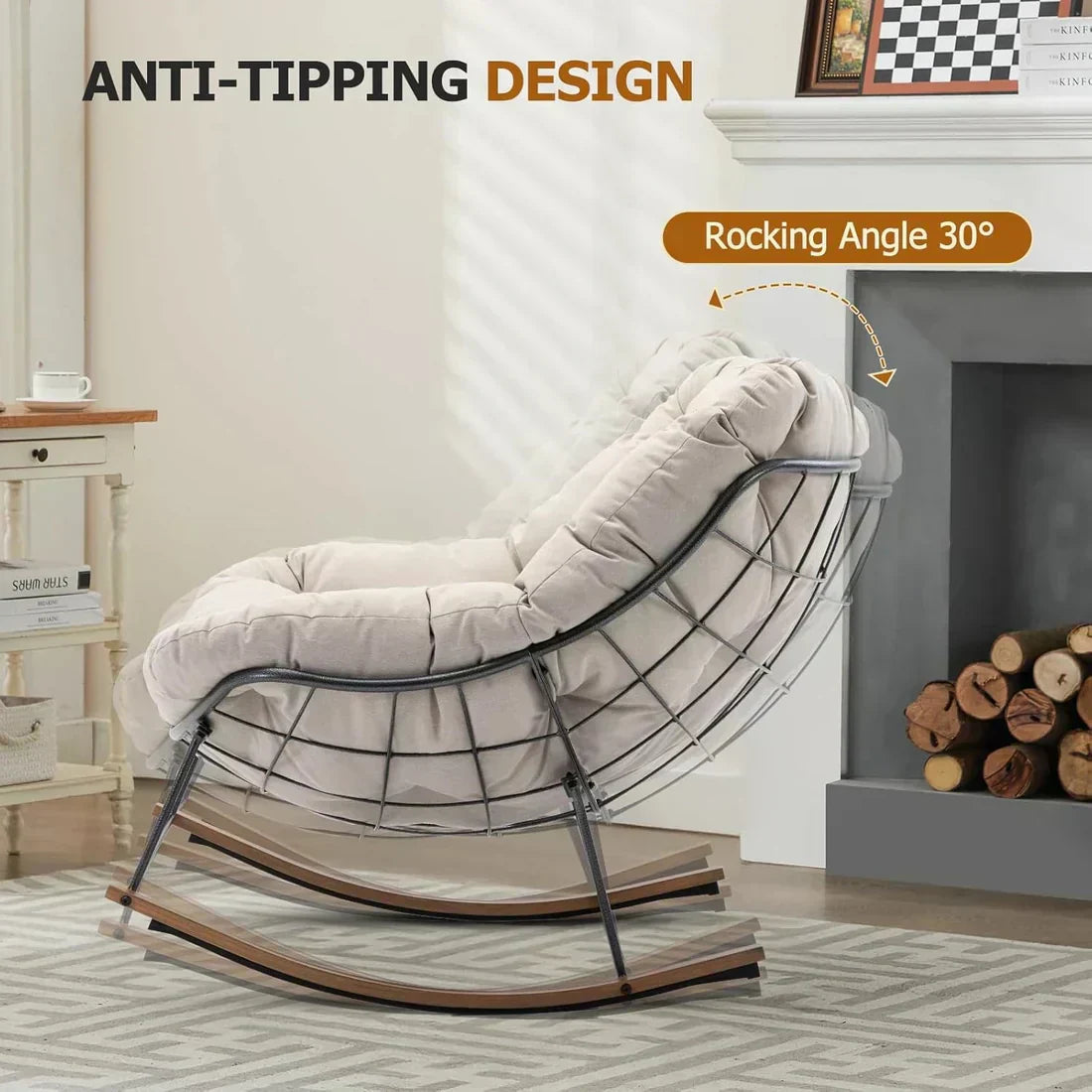 2-in-1 Ergonomic Recliner – Combines Smooth Rocking Motion with Zero-Gravity Lounging & Plush Comfort